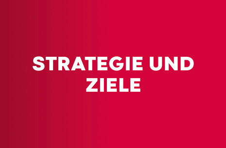 Zu sehen sind die Wörter Strategie und Ziele